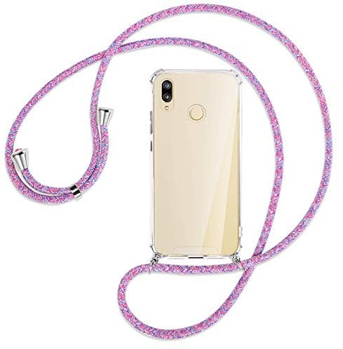 mtb more energy Handykette kompatibel mit Huawei P20 Lite (5.84'') - Purple Unicorn - Smartphone Hülle zum Umhängen - Anti Shock Full TPU Case