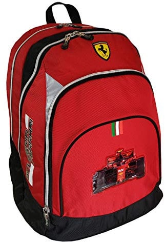 Scuderia Ferrari Zaino Scuola Organizzato 3 Cerniere Rosso - 2020/21