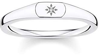 Thomas Sabo Damen Ring Siegelring Stern 925 Sterling Silber TR2314-051-14