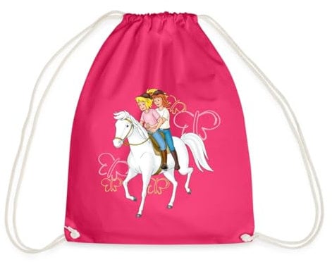 Spreadshirt Bibi Und Tina Reiten Auf Stute Sabrina Turnbeutel, One size, Fuchsia
