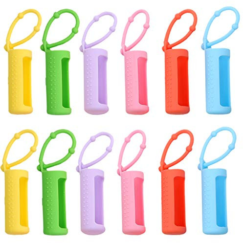 12 StüCk 10Ml Silikon Roller Flaschenhalter SchutzhüLle FüR ÄTherische ÖLe, Bunte Farben, Ideal FüR Reisen, Camping Und Alltag