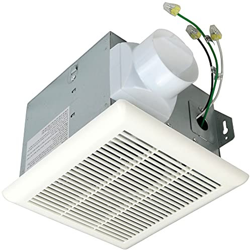 Harrier Hardware Ventilador de escape de baño de 70 CFM, súper silencioso, 40 dB, 2 sonos, resistente a la corrosión, bañera de ducha, ventilador de ventilación de ático de baño fácil de instalar con
