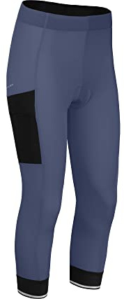 Bergson Sundra Comfort Capri | Damen 3/4 Radhose (mit Sitzpolster), bielastisch, Tight, Blue Indigo [372], 40 - Damen