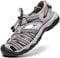 ZYLDK Sandales de Randonnée Homme Femme ​Cuir Fermées Été Extérieur Chaussures de Sport Plage Chaussures d'eau Plage Closed-Toe gris EU37