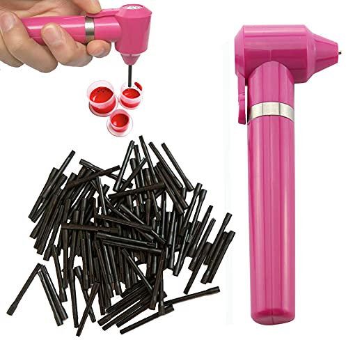 MTSM Tattoo Ink Mixer Electric Pigment Makeup Eyebrow Color Nail Polish Mixer Machine Supply Tool Watercolor Ink Painting Agitator Blender with 100PCS Mixing Sticks Set (rose)