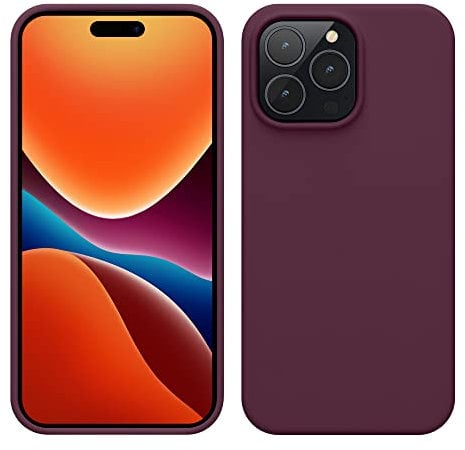 kwmobile Case for iPhone 14 Pro Max Case - Slim Soft TPU Silicone Cover - Works with Wireless Charging - Rhubarb Red