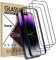 Esanik (3 Stück für iPhone 14 pro Panzer Schutz glas 6,1 Schutzfolie HD-Klar, 9H Härte Full Cover Hartglas panzerfolie mit Montagerahmen