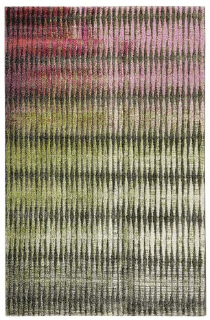 Wecon Home Moderner Esprit Kurzflor Teppich für Wohnzimmer, Flur, Schlafzimmer und Kinderzimmer - Ocean View (133 x 200 cm, grün pink)