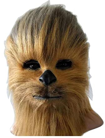 eLymwoo Chew Bakka Maske Affe Cosplay Helm Vollkopf Latex Flexibel Helm Halloween Kostüm Requisite Fancy Ball Weiche Maske, Braun, Einheitsgr��e