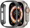 iiteeology Funda compatible con Apple Watch Ultra 2 de 49 mm, funda delgada de fibra de carbono de aramida para iWatch Ultra, negro mate