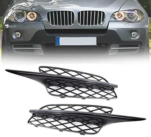 REXGEL Kühlergrille 1 Paar Frontstoßstange Unterer Grill Wabennebelscheinwerfer Grillabdeckung Ersatz Für BMW X5 E70 2008 2009 2010