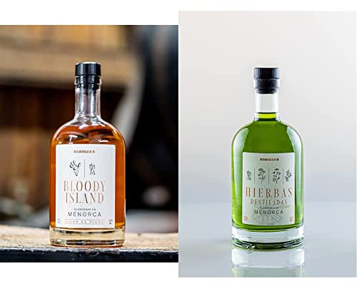 XORIGUER Licor De Higos Chumbos - 500 ml & Licor De Hierbas - 700 ml