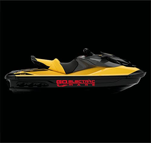 DualColorStampe Aufkleber kompatibel mit Sea Doo Sticker Elektro-Motorrad Go Electric Meer Farbe wählbar Artikelnummer: M0288 (Fluoreszierendes Rot)