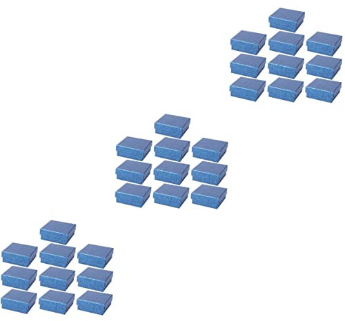 Cabilock 30 Stk Schmuckkästchen Verpackung Für Ohrringe Behälter Mit Deckel Reise-schmuckhalter Schmuck Paket Fall Blaue Murmeln Quadratische Ohrringe Karton Tragbar Reisen Schmuckständer
