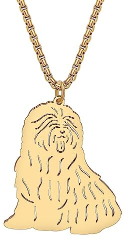 RAIDIN Edelstahl 18K Gold plattiert süßen Hund Hündchen Halskette für Damen Mädchen Tier Welpe Anhänger Schmuck Geschenke für Haustiere Liebhaber (Gold-174 Britischer Border Collie)