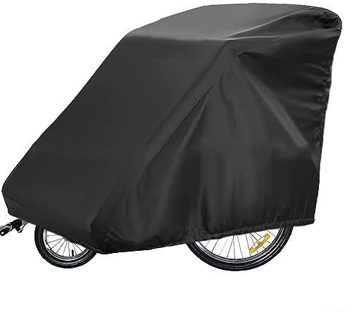 RANRAO Fahrradanhänger-Abdeckung, wasserdichte Fahrradanhänger-Aufbewahrungsabdeckung für Chariot Child Single Double Bike Anhänger, Anti-UV/Winddicht/Staubdicht, 84 x 140 x 99 cm