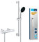 GROHE Precision Get Mitigeur Thermostatique Douche, Ensemble de Douche 1 jet avec barre 60cm, Economie d'eau, A coller avec GROHE QuickGlue ou à visser, Chromé, 34856000