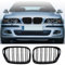 Gloss Black Kühlergrill für 5 Series E39 1999-2003 528i 540i 4-Door Nieren Doppel Bar Front Grille