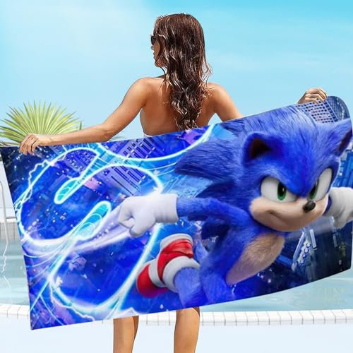 Powmag So-NIC Strandtuch Kinder, Strand Handtuch 75x150cm, Mikrofaser Badetuch, Handtücher Badehandtuch Jungen, Strandtücher für Schwimmen, Strand, Sauna, Gym, Travel
