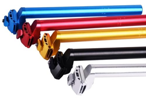 wanhaoaony SattelstüTze Gefedert Fixed Gear Fahrrad Sattelstütze 25,4 * 300mm Aluminium Legierung MTB Sitzrohr Horizontale Fahrrad Sattelstütze SattelstüTze (Color : Gold)