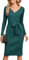Newshows Jumper Dress for Women UK Green Long Sleeve V Neck Knitted Dress Ladies Bodycon Sweater Dress with Belt