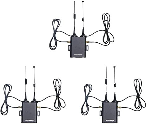 VENEKA 3X H927 Router di Grado Industriale 4G 150Mbps 4G LTE CAT4 Router SIM Card con Antenna Esterna Supporto 10 Utenti Wifi - EU