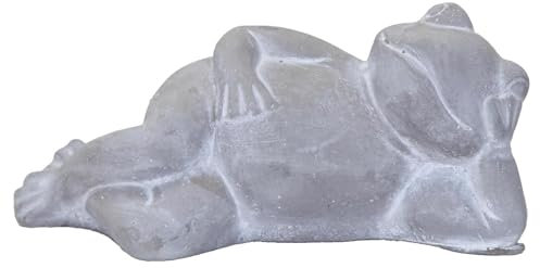 Dadeldo Living & Lifestyle Dekofigur Frosch Beton grau 8x19cm Dekoration