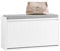 SoBuy Schuhschrank Schuhbank mit Sitzfläche, Schuhregal mit Stauraum, Klappe, Sitzkissen, bis 155 kg belastbar, für Flur, Wohnzimmer, 80x45x26 cm, Weiß, FSR98-L-W