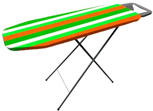 AC - Tabla de Planchar Plegable - Fabricada en Madera - Soporte para Plancha y Patas metálicas Antideslizantes - 33 x 110 cm - Color Surtido