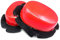 Deslizaderas Moto PVC de alta resistencia a la abrasión 3,5 cms de grosor. Intercambiables. Velcro gancho para monos con trabilla (FR/ES, Letras, Talla única, Regular, Regular, Estándar, Rojo)
