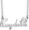 Kiddo Sky Collana con Nome Personalizzato per Donna Delicata Farfalla in Acciaio Inossidabile con Ciondolo a Cuore Gioielli Regali per Moglie Collane Personalizzate per Compleanno Natale - Argento