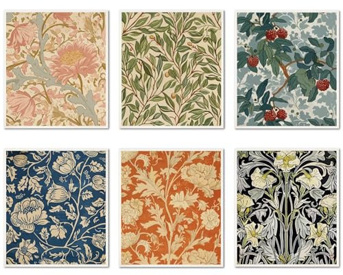 CREATCABIN 6Pcs Swedish Dishcloths for Kitchen Reusable Swedish Dish Towels Absorbent Swedish Dish Cloths Rags Vintage Floral Washable Sponge Cleaning Cloths Wipes No Odor Quickly Drying 7.6x6.7Inch