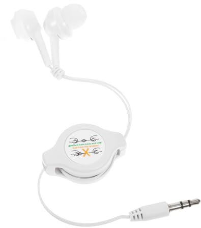 GALPADA Retractable in Ear Headphones Earphones with Jack Compatible with Players CD Players and Smart Devices for Travel and Everyday