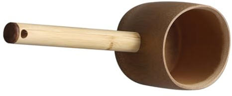 CONGARTENO Pala De Agua De Bambú Natural Cuchara De Cocina Práctica Hogar Utensilio De Bambú Para Cocinar y Servir Cucharón De Agua Versátil Para Uso Diario