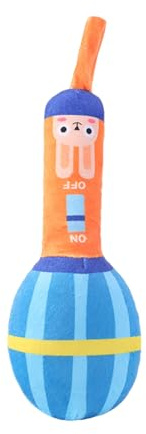 Puppy Chew Toy - The microphone shape filled with cute sounds indoors and outdoors, flexible pet teeth, clean and relaxing BB sound makes a sound and funny microphone shape, this dog chew toy can