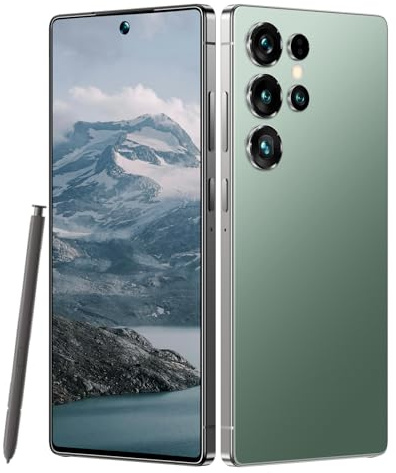 Maustron L25 Ultra Smartphone 7,3 Zoll FHD+ Super-V Display, 7000mAh Akku, 8GB RAM + 256GB ROM, 108MP Hauptkamera & 64MP Selfie-Kamera, 10-Kern Prozessor, Android 14 5G Dual SIM-Green