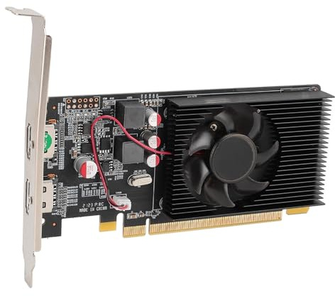 VBESTLIFE HD6570 2 GB Grafikkarte, DDR3 64 Bit GPU, 650 MHz 533 MHz, PCIE 2.0 X16 Desktop-Computer-Gaming-Grafikkarte mit 2 HDMI-Anschlüssen