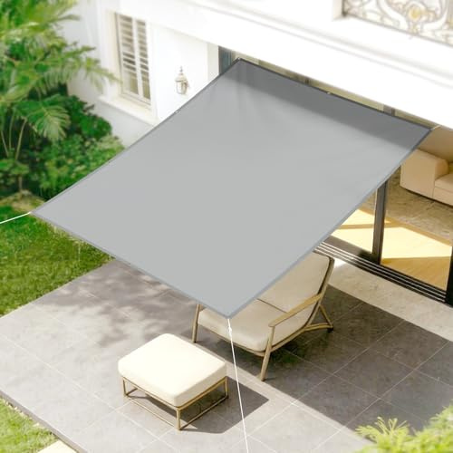 LOVE STORY Tamaño Personalizado Toldo Vela de Sombra Rectangular 300x500cm Ojales, Toldo Vela Parasol Impermeable de Poliéster (PES) Protección 95% Rayos UV, para Exterior,Terraza,Balcón,Gris