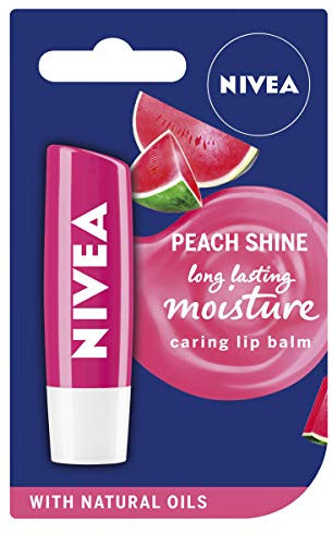 Bálsamo labial Nivea Fruity Shine sabor a sandía 4,8 g, 6 unidades