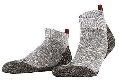 FALKE Herren Stoppersocken Lodge Homepad M Hp Baumwolle rutschhemmende Noppen 1 Paar, Grau Light Grey Melange 3390, 41/42 EU