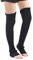 Leotruny Women's Winter Over Knee High Footless Socks Knit Leg Warmers, Black, One Size