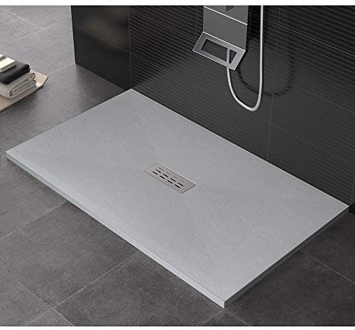 Plato de ducha 90 x 140 cm de piedra Maier Edén gris claro
