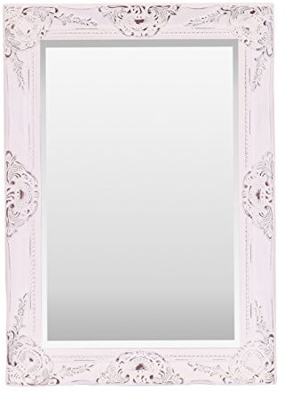 Select Mirrors Haywood - Espejo de pared, estilo francés, marco de madera auténtica (blanco vintage, 50 cm x 70 cm)