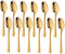 Buyer Star Cuillères à café en Or, Acier Inoxydable Petite Cuillere Mini Cuillere pour crème glacée au Chocolat Chaud Espresso thé Dessert, 14 cm 5,63 Pouces (Paquet de 12)