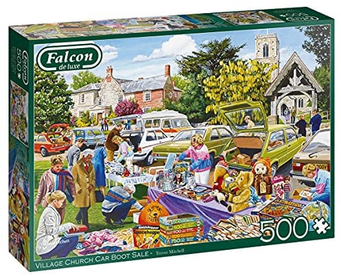 Jumbo, Falcon de Luxe - Dorfkirche Kofferraumverkauf, Puzzle für Erwachsene, 500 Teile