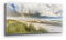 BilderKing Atemberaubendes Nordsee Leinwand-Bild 110x50cm, Motiv Wolken Wattenmeer. Ein einzigartiges XXL Wandbild als Deko für Wohnzimmer, Schlafzimmer, Küche. Aufgespannt auf Holzrahmen