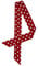 sourcing map Damen Vintage 50s Dünn Lang Schmal Taillenband Gürtel Seide Polka Dots Halstuch Scarf Rot Dots S