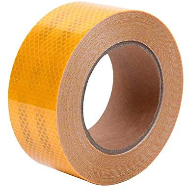 ONTWIE Cinta Reflectante Adhesiva Resistente al Agua 5cm X 10m, Cinta Reflectiva Industrial de Alta Visibilidad, Cinta Adhesiva de Advertencia de Peligro