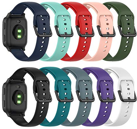 Chofit Bracelet compatible avec Garmin Venu Sq Music/Venu Sq, 20 mm, bracelet de rechange en silicone souple pour montre intelligente Venu Sq Music/Venu Sq/Venu Sq