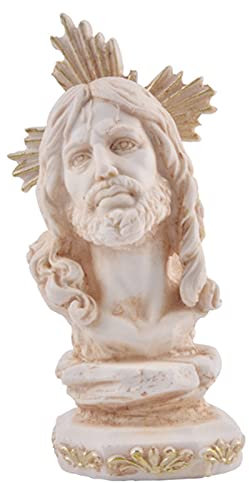 Uziqueif Jesus Christus Statue Home Decoration Ornament Heilige religiöse Figur, Statue von Jesus Religiöse Statuette Handgemachte Tischschmuck Geschenke, Polyresin,Jesus